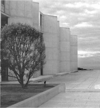 Studies of vantage points in the courtyard of the Salk Institute, La