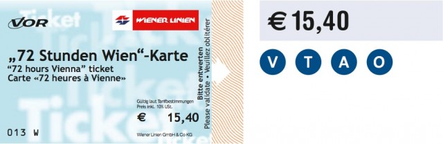 Tickets for public transport in Vienna and their prices